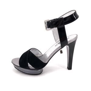 Hogan Black Suede Platform Stiletto Heels Sz 5 NIB